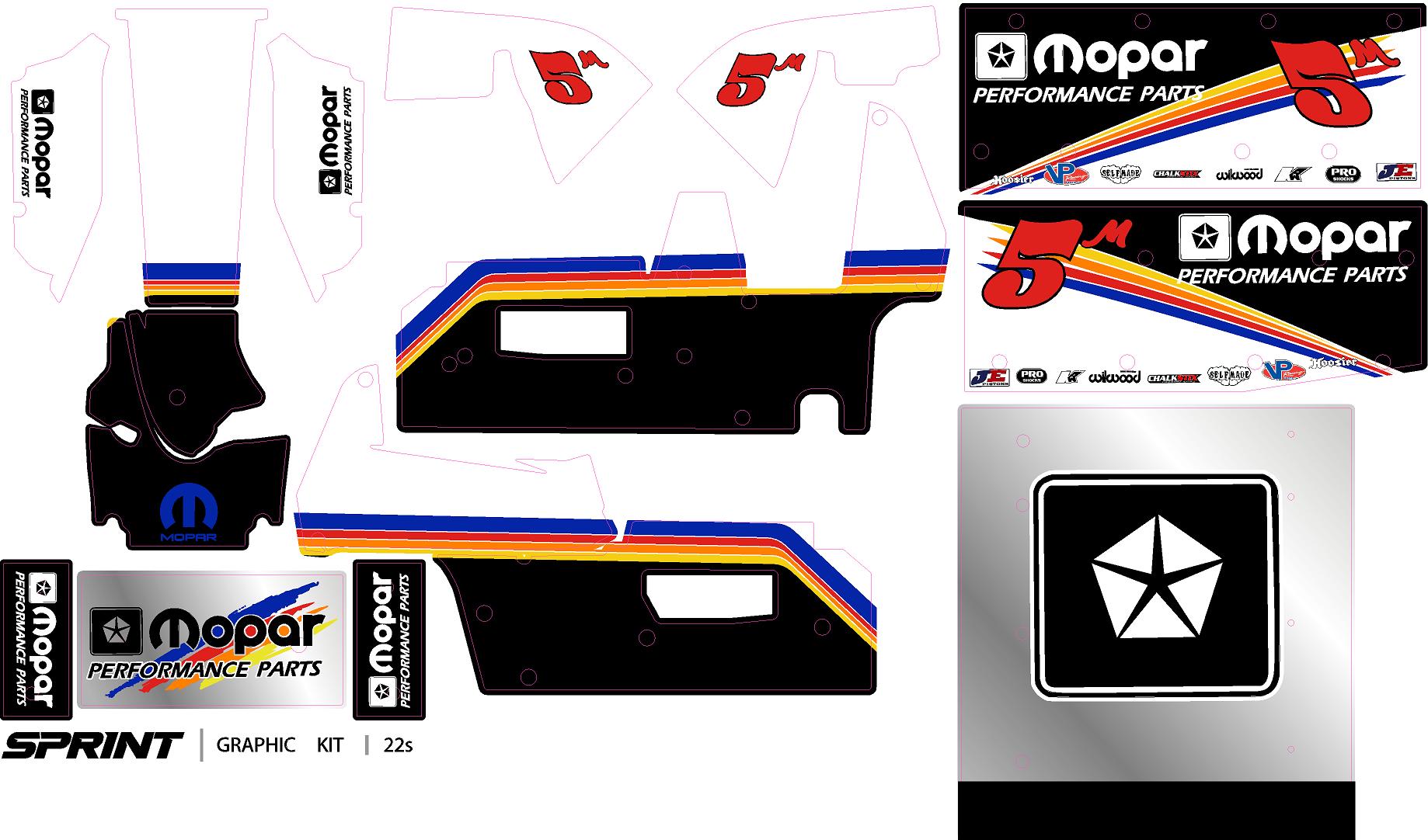 mopar 5 losi sprint car wrap